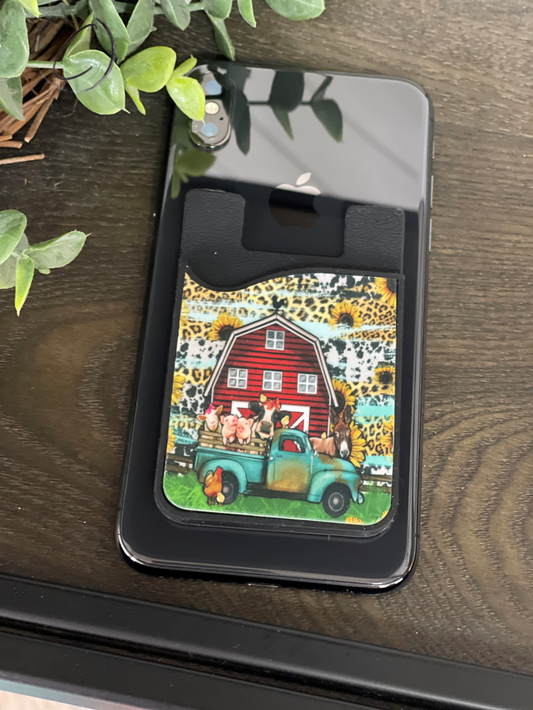 Farm Animal Truck Card Caddy Phone Wallet