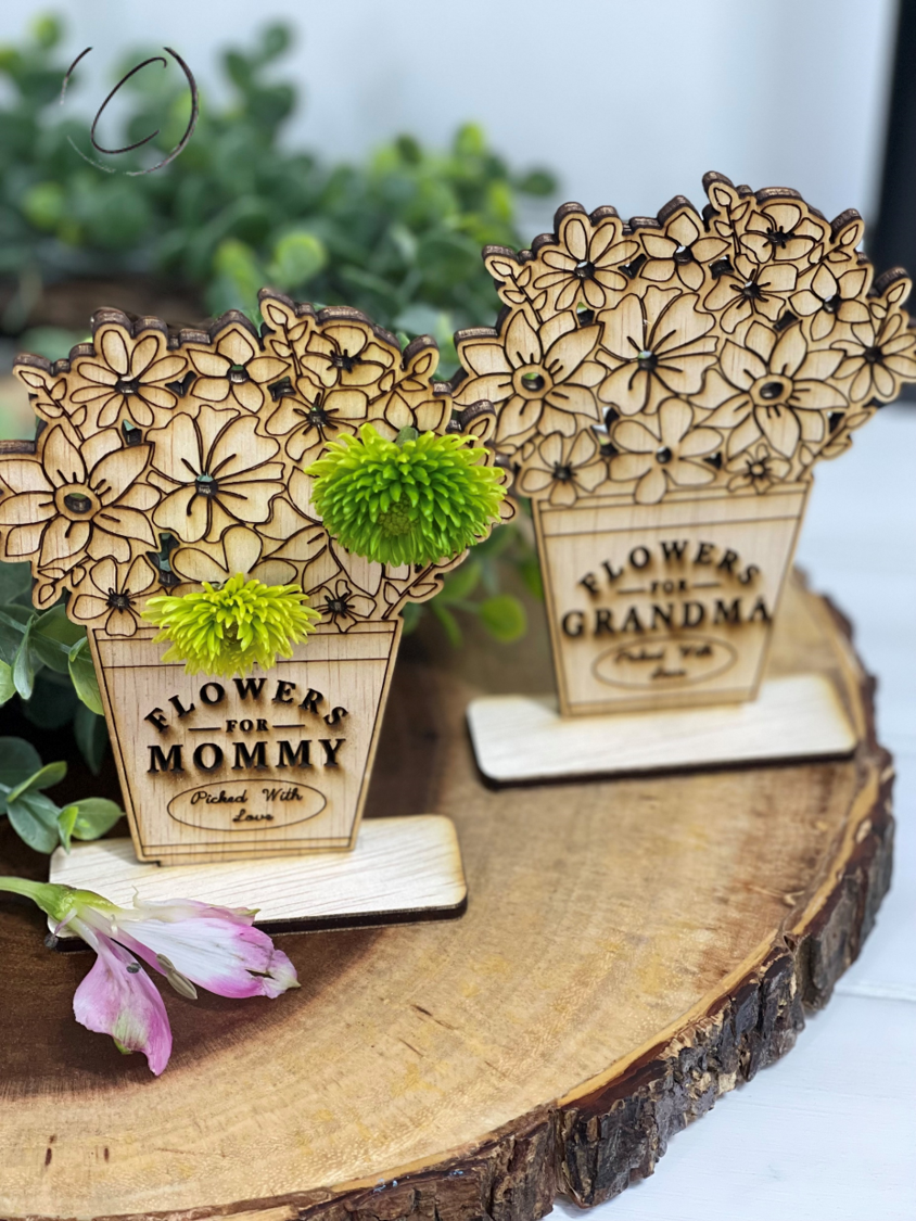 Flowers For... Wood Flower Card