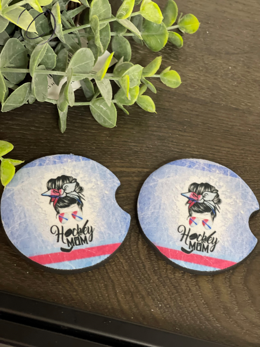 Hockey Mom Car Coaster Set