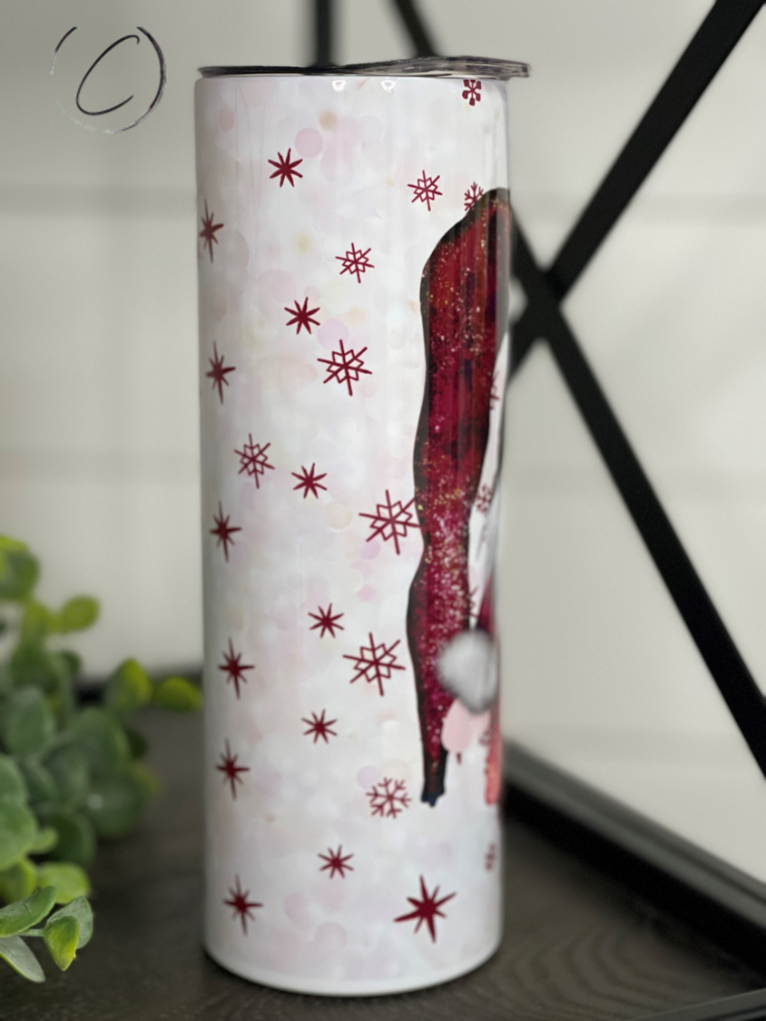 Holiday Snowflake Gnome 20oz Skinny Tumbler