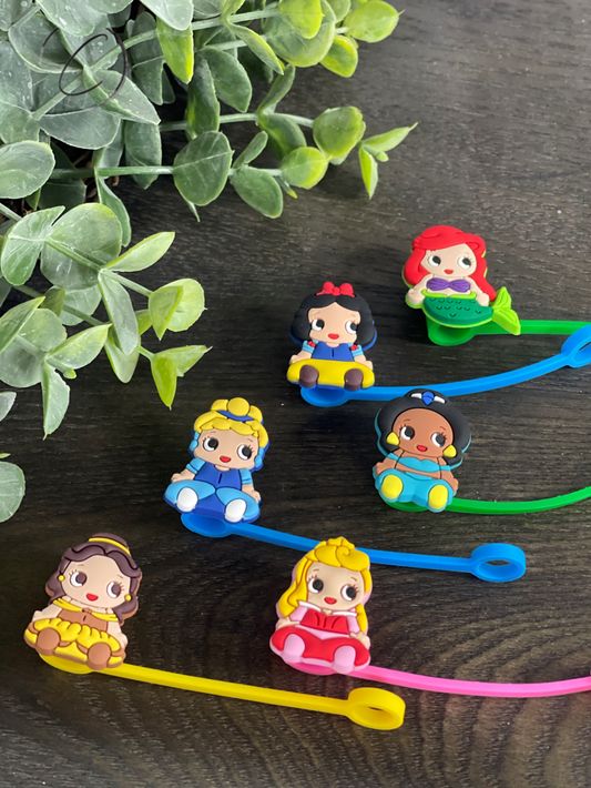 Princess Straw Toppers Charm Pack A