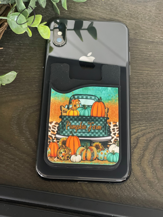 Pumpkin Farm Truck Card Caddy Phone Wallet