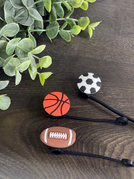 Sports Straw Toppers Charm Pack A