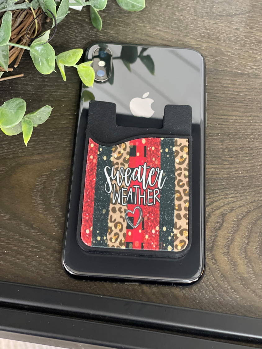 Sweater Weather Card Caddy Phone Wallet