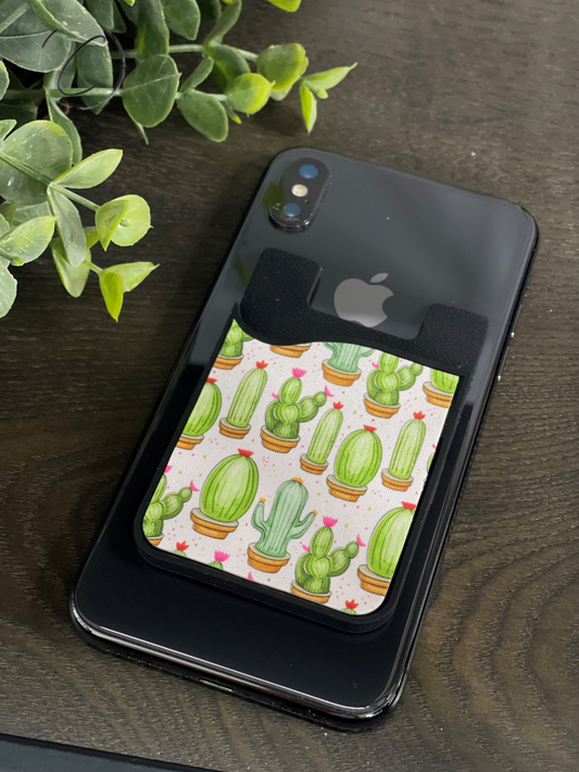 Watercolor Cacti Caddy Phone Wallet