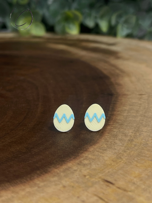 Easter Eggs Pastel Yellow Stud Earrings